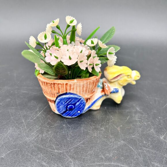 Donkeys Cart With Original Plastic Flowers - Picture 2 of 7